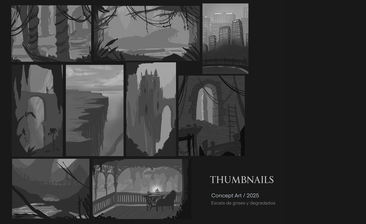 Thumbnails en escala de grises